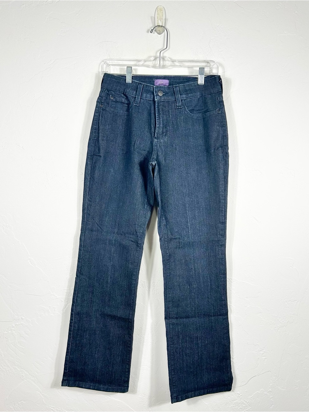 NYDJ Jeans Womens 4P Petite Dark Wash Bootcut Embroidered Lift Tuck Barbara